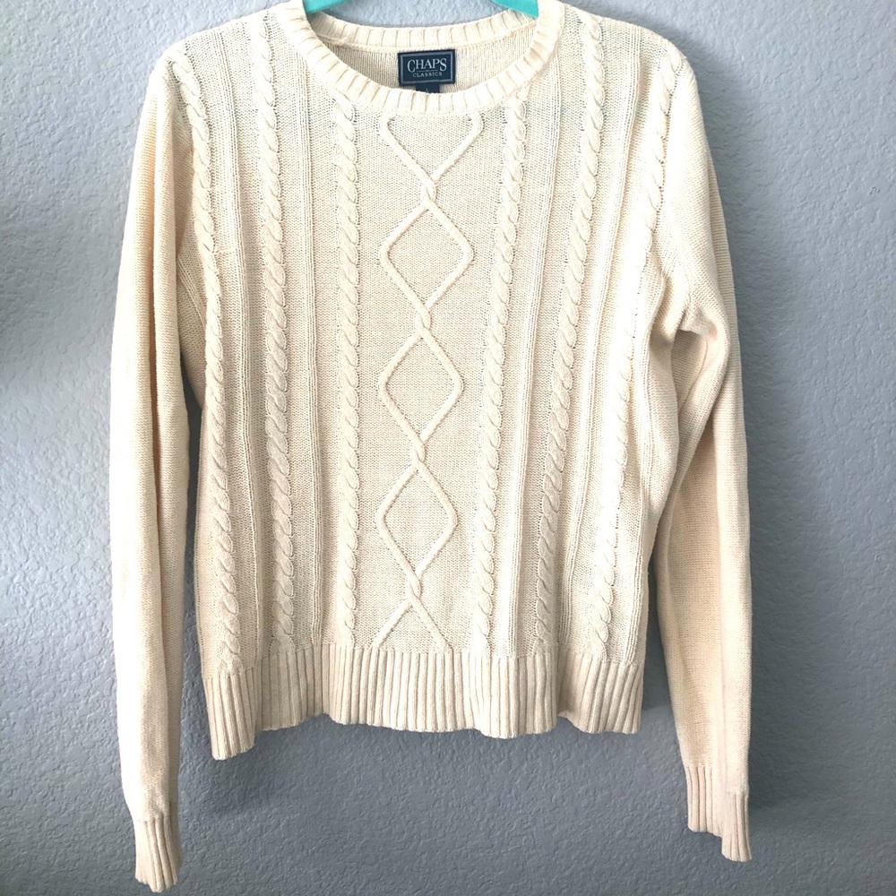 Chaps cream knitted sweater